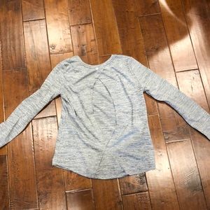 Yoga long sleeve shirt with open back